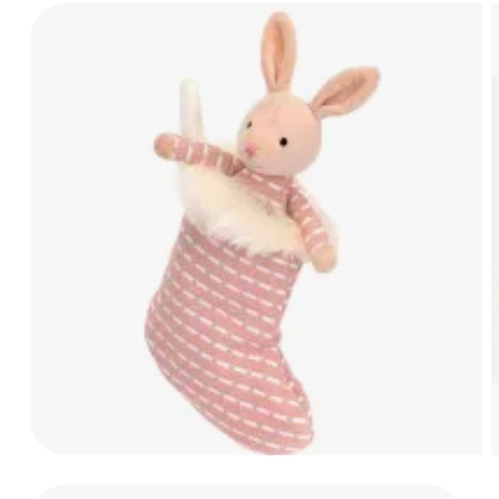 Jellycat Shimmer Large Stocking Pink Bunny 🆕
